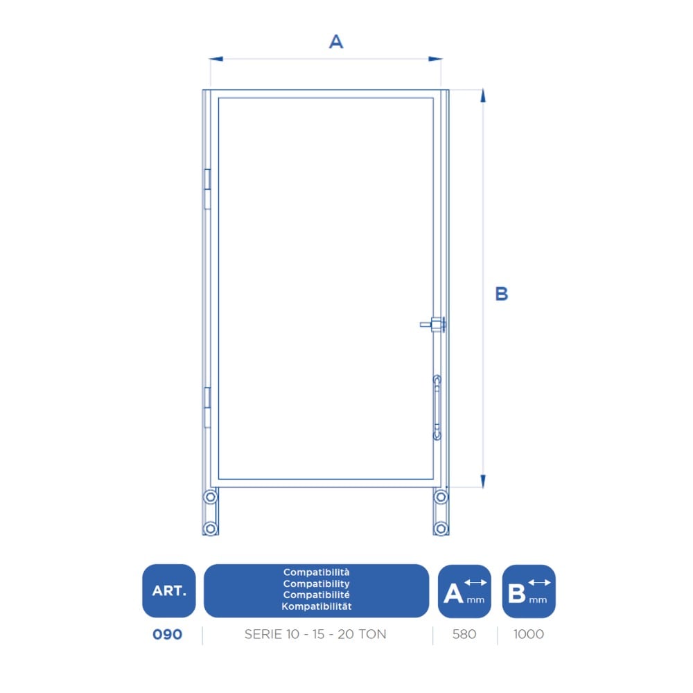 Lexan-Schutztüre für OMCN Werkstattpresse mit 10t, 15t, 20t