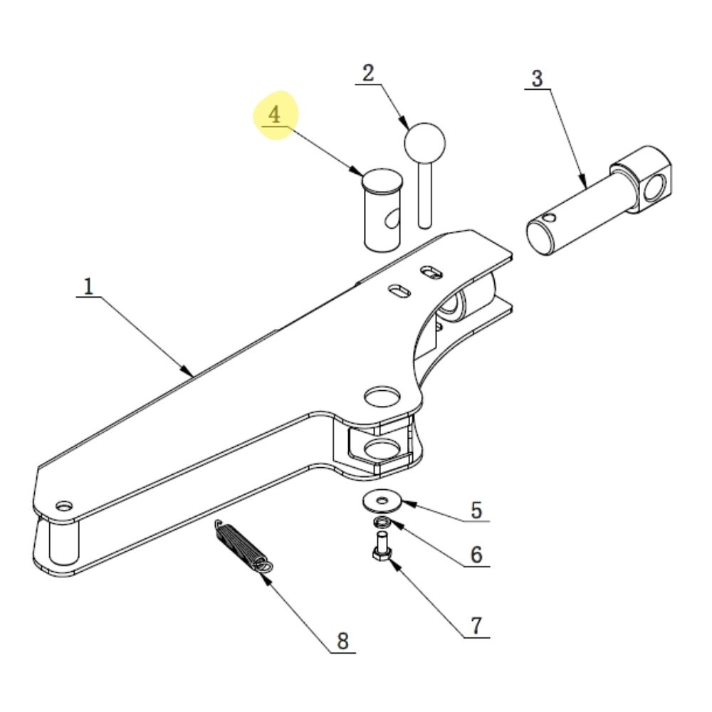 Connecting bolt Bright 870L, 885A, 885N, 887N, 889N, 890N, 897 | CT-B-A000002