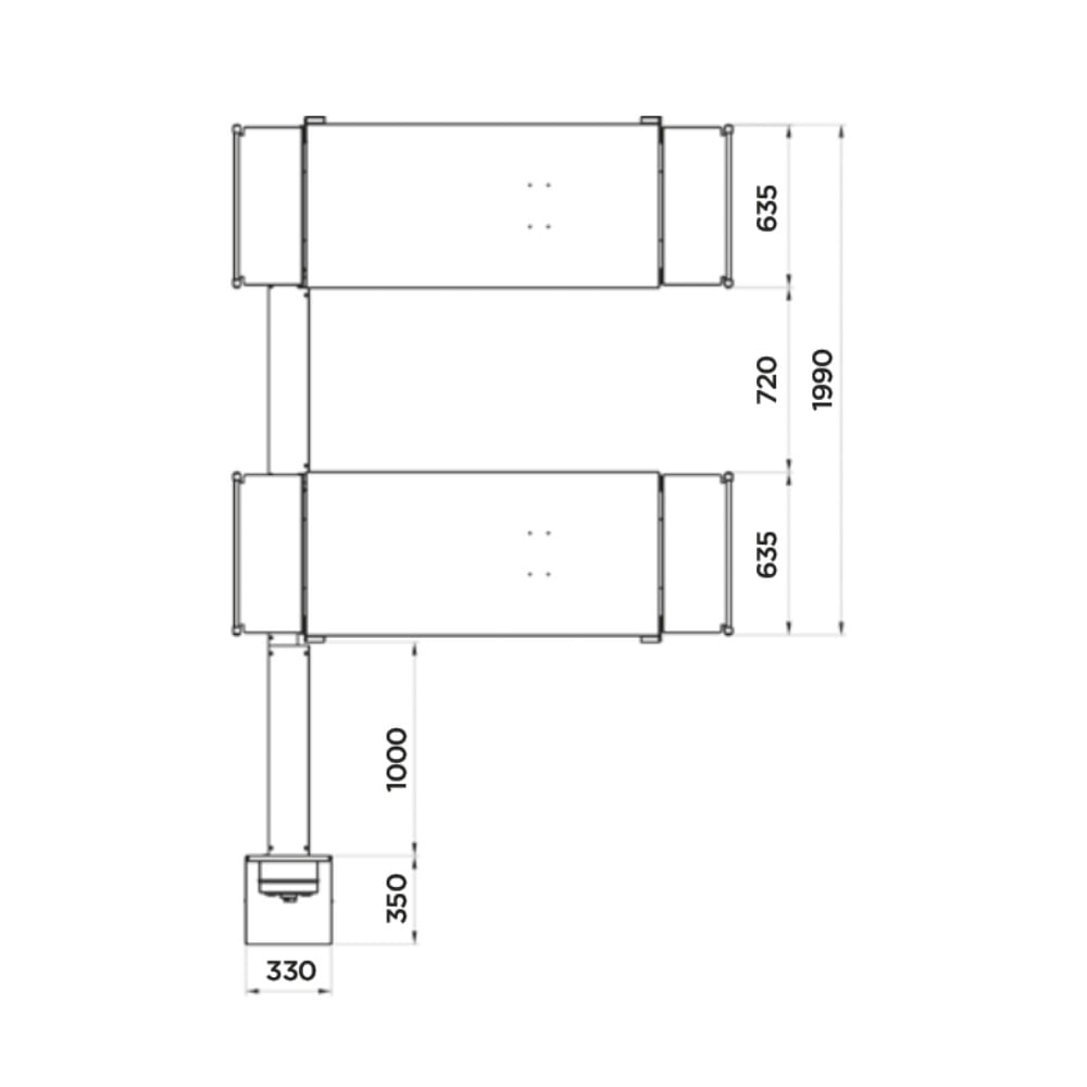 OMCN 718 | 3,5t Doppelscheren-Hebebühne | Überflur