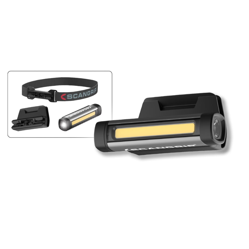 FLEX WEAR KIT Flexible Leuchte / Stirnlampe mit Stirnband, Mützenhalterung und Clip