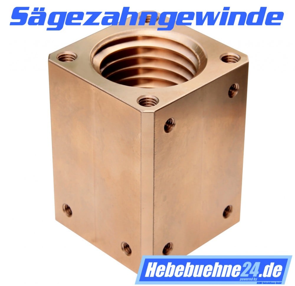 Tragmutter für Zippo 1001, 1101, 1201, 1301, 1211, 1311, 1111 » Sägezahn-Gewinde