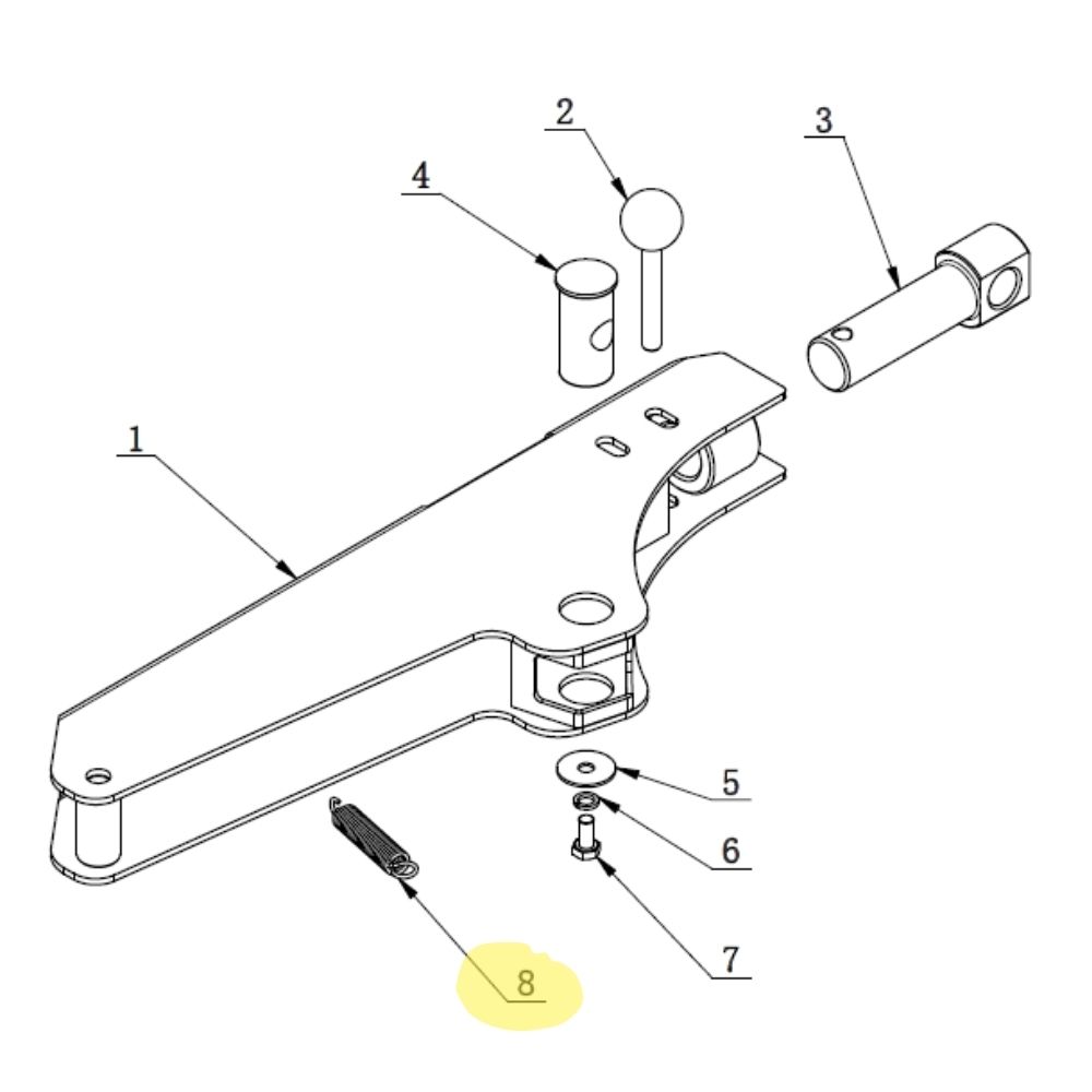 Spring for bead breaker arm tyre changer Bright 870L, 885A-890N | CT-B-2000002