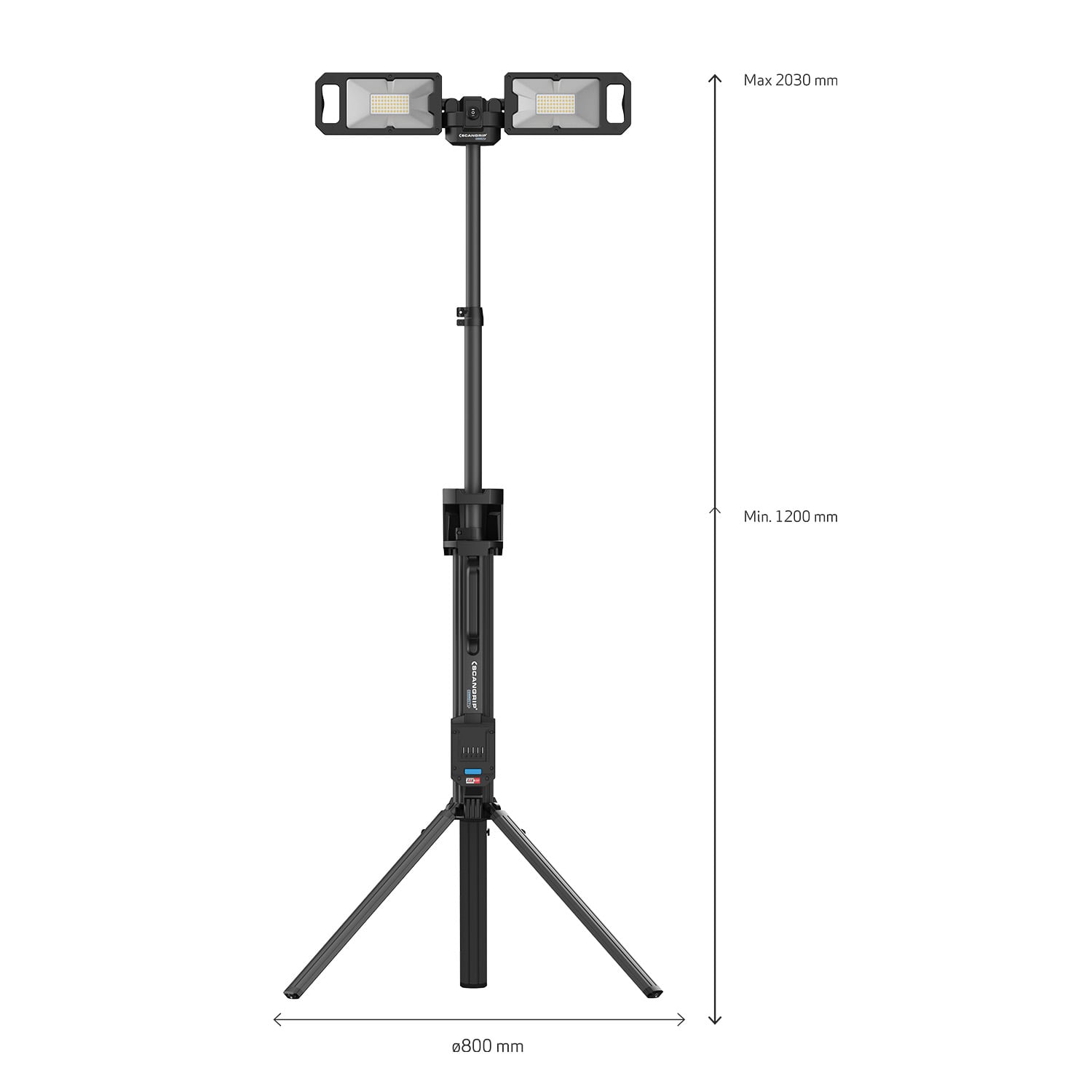 TOWER 5 CONNECT Strahler mit 5000 Lumen und integriertem Stativ