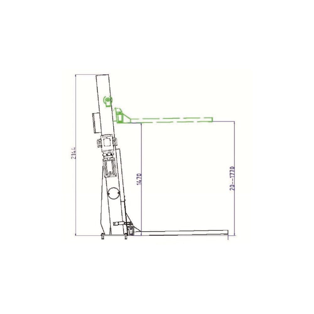 TRUSTERS ELVT1100 | 1-Säulenbühne für Quad, ATV, Rasentraktoren