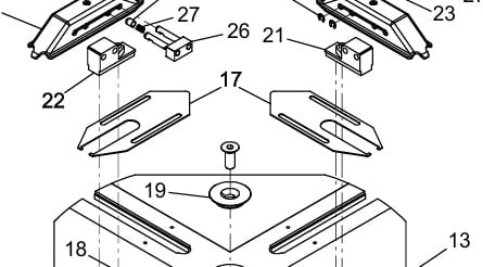 Gleitschiene / Fingerschutz Spannklaue für Ravaglioli G6441.24 | G7441.24 | G7641.24