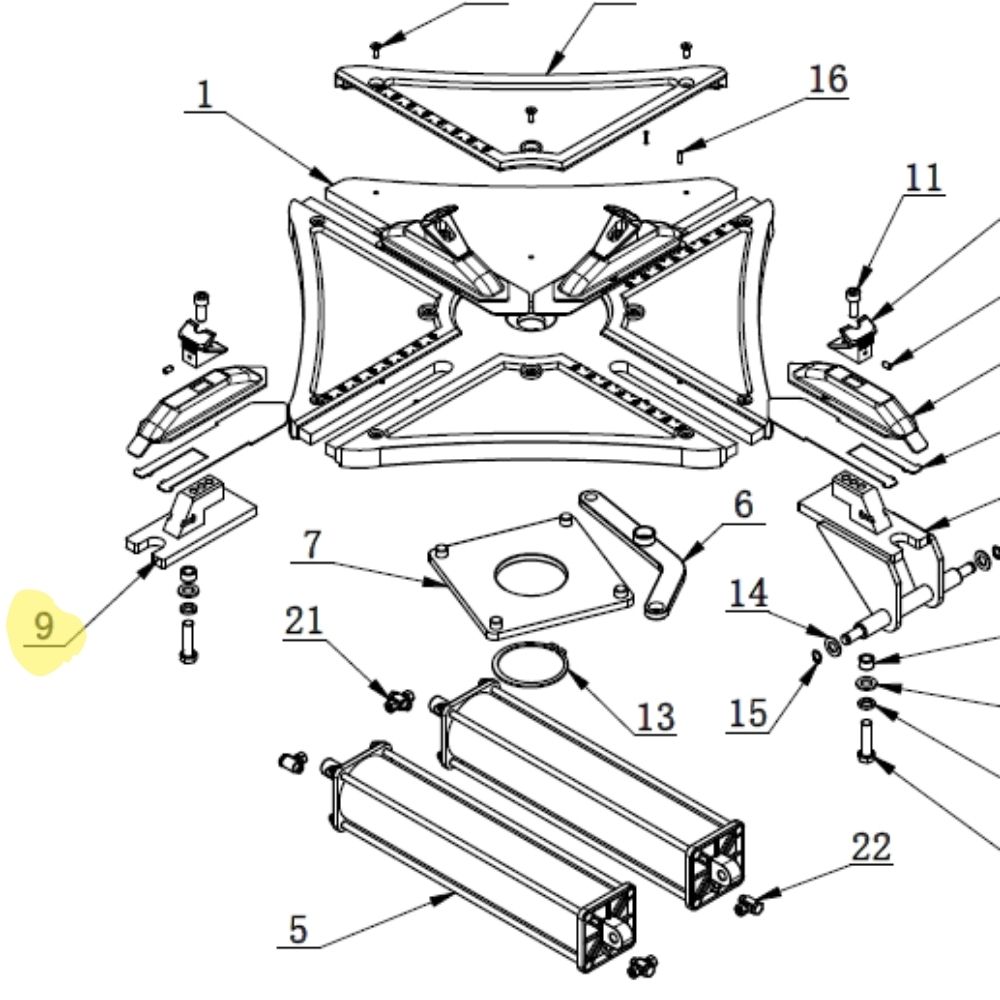 Side slide for clamping jaw Bright 887A, 887N, 887S, 889N, 890N | CT-Y-5080000