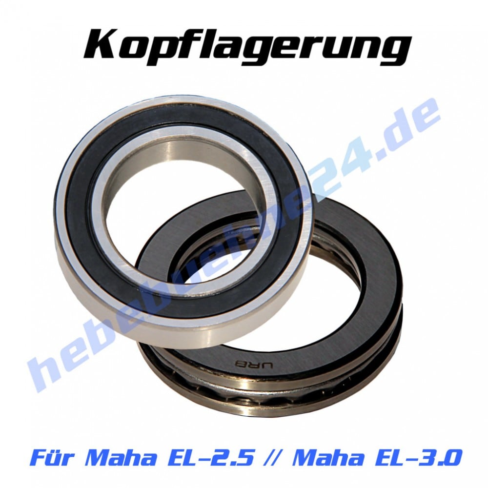 Kopflager für Maha EL-2.5 GF.1 / EL-3.0 GF Hebebühnen, Axiallager + Rillenkugellager