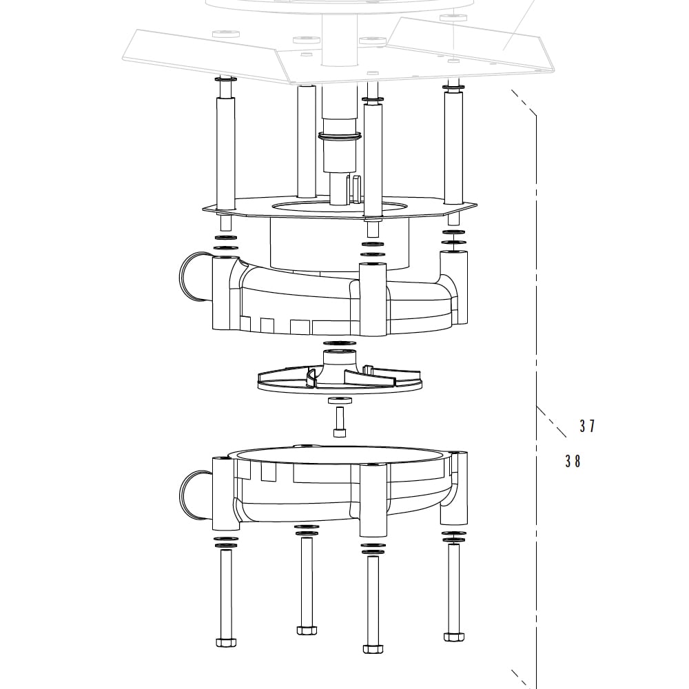 Pumpe für Drester W450, W550, W650 Radwaschmaschinen