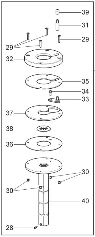 Radhalter Aufsatz für Ravaglioli G1065EL, G1065ELIT, G1045EL, G1045ELIT, G1005EL, G1005ELIT