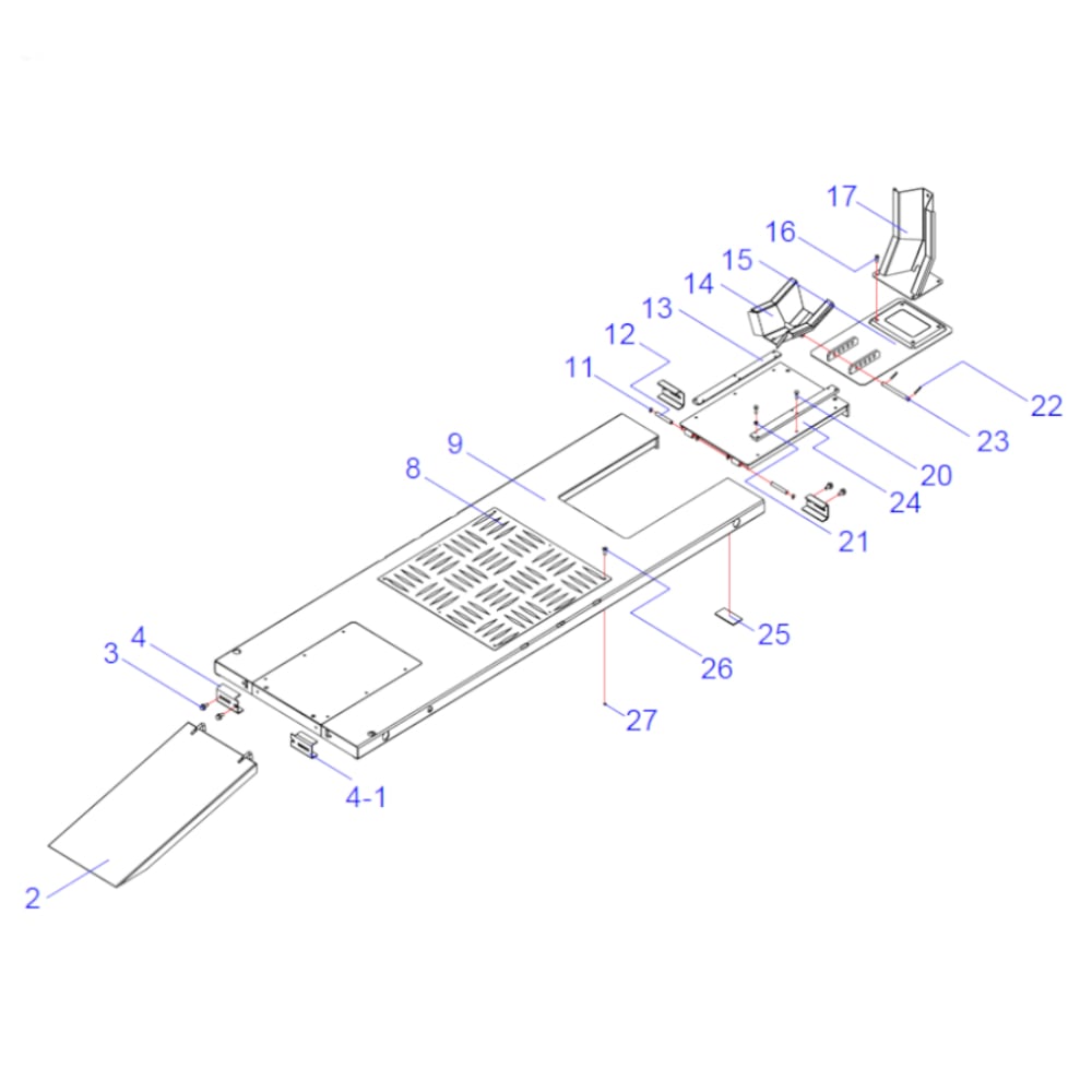 Mittlere Auffahrrampe (schwarz) für TRUSTERS / REMO POWERLIFT