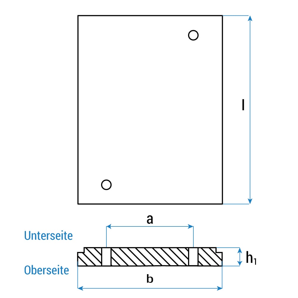Gummiteller für JAB Becker »100 x 81 x 18 mm » eckig