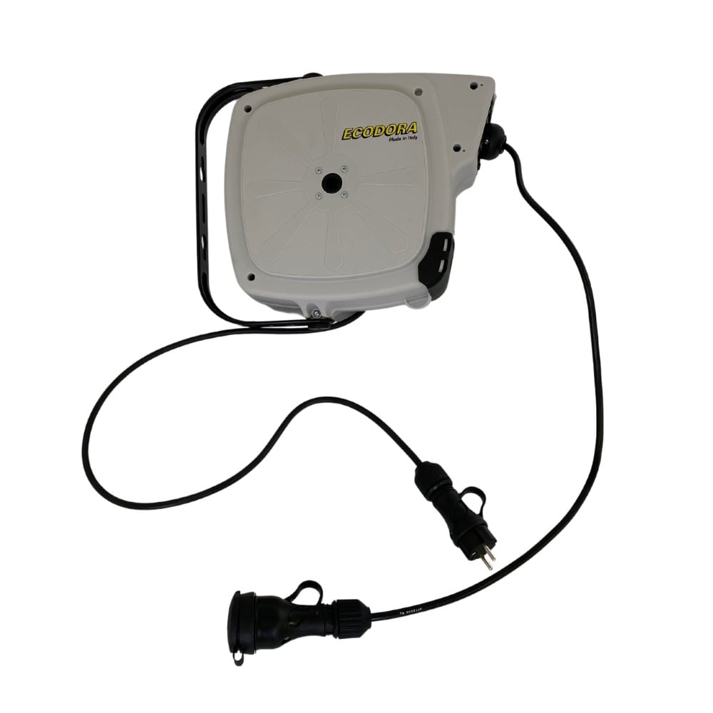 Ecodora Kabelaufroller / Schlauchaufroller 230 V | 14 m Kabel | Schukostecker | IP44