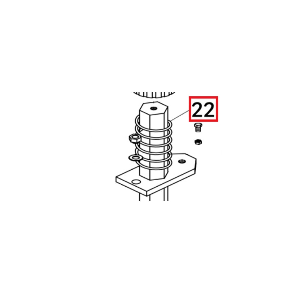 Spannfeder an Sechskantstange für ATH M52, M72