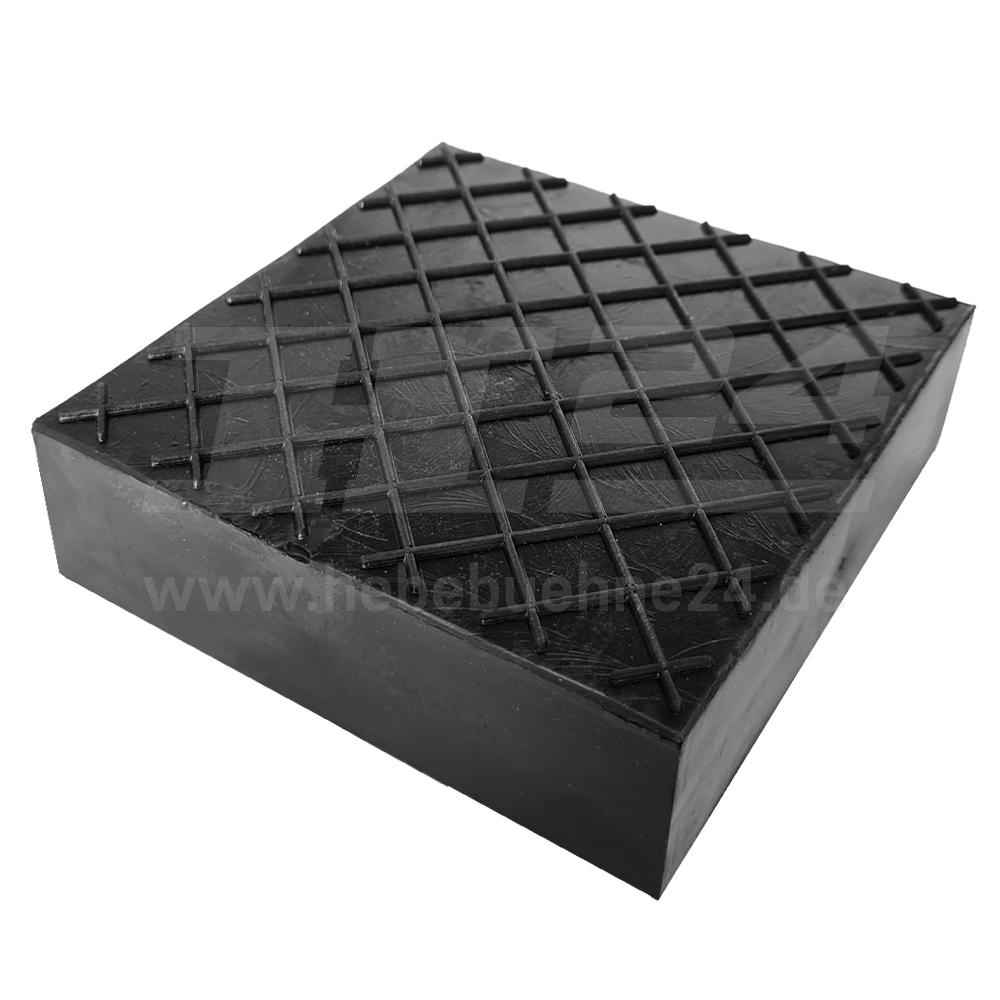 Gummiblock, Vollmaterial, Oberflächenstruktur » 120 x 120 x 35 mm