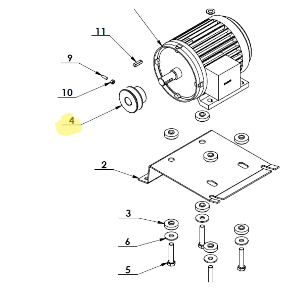 V-Belt Pulley for Motor Bright 885-897 Series | CT-DJ-0000003