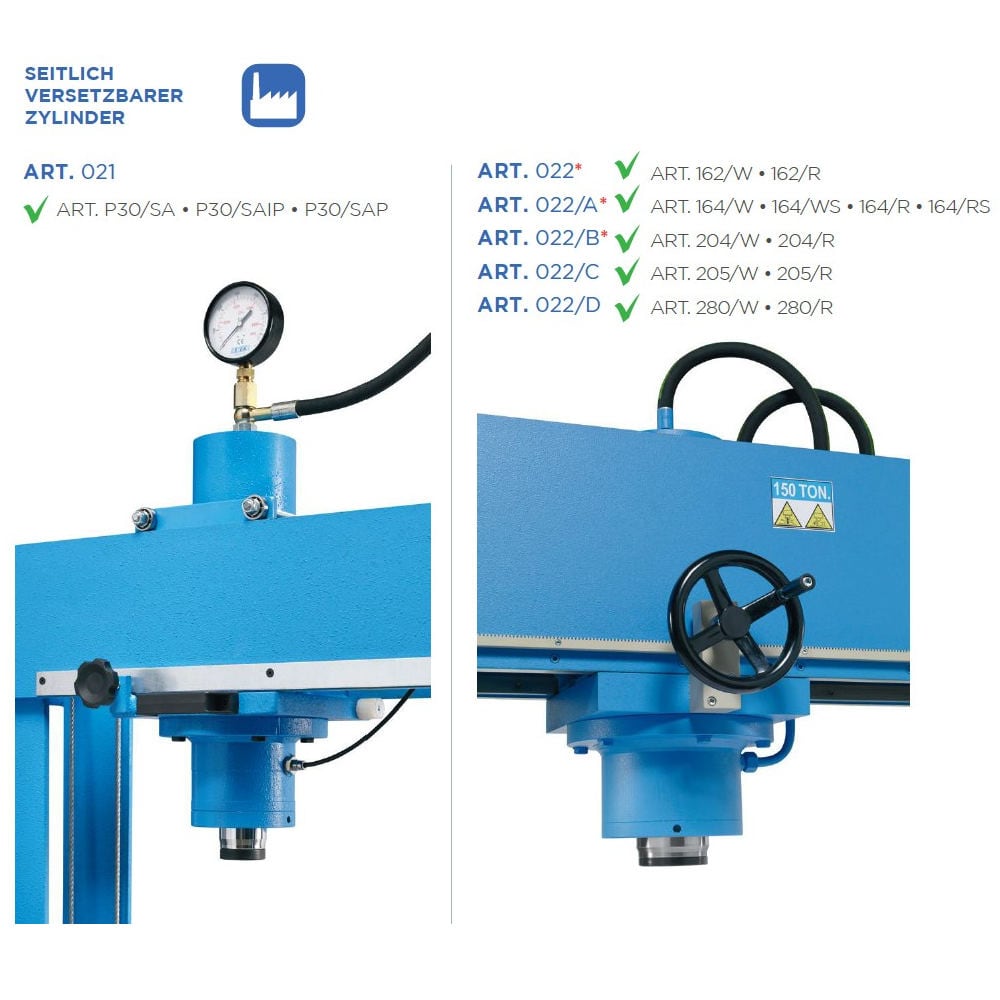 Pneumatische Presse mit 50t, OMCN158/IP