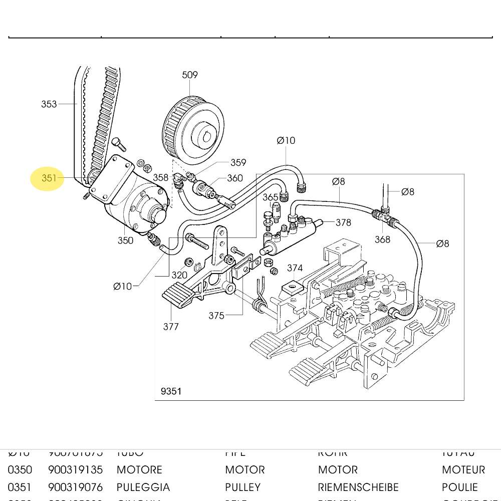 Pulley Corghi A2000, A2005, A2010, A2015, A2020, A2025, A2030, Jolly | 900319076