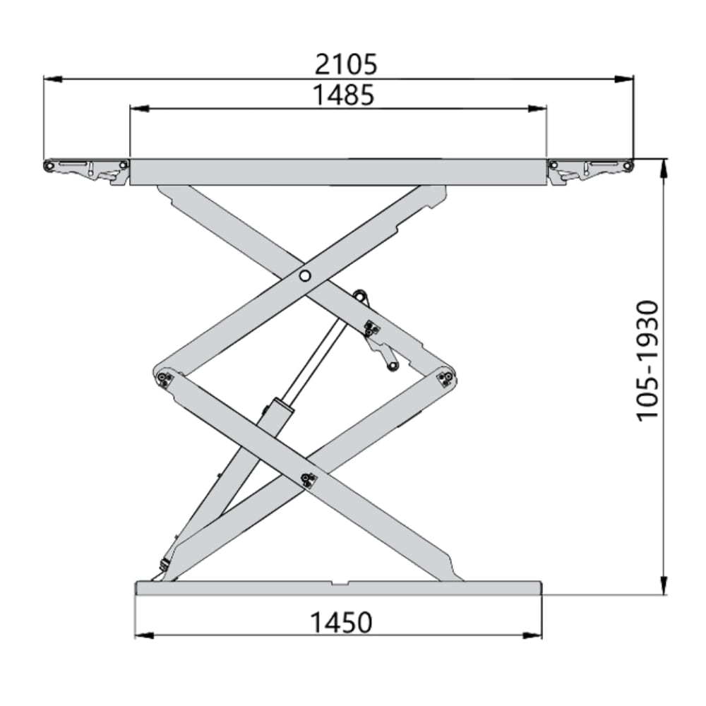 TRUSTERS ELVT5350 | Scherenhebebühne 3,5t | Low Profile 105 mm