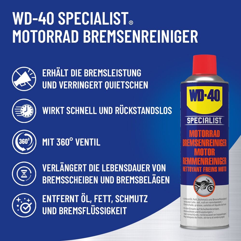 WD-40® Specialist Motorrad Bremsenreiniger » 500 ml