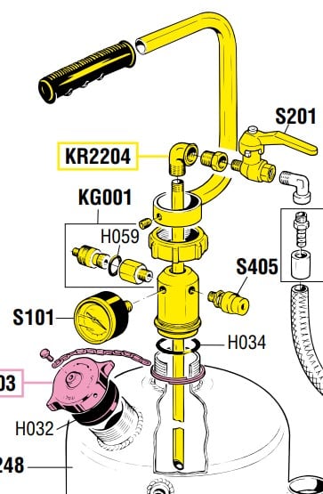 Obere Baugruppe für Raasm/ECODORA Ölspender 33024