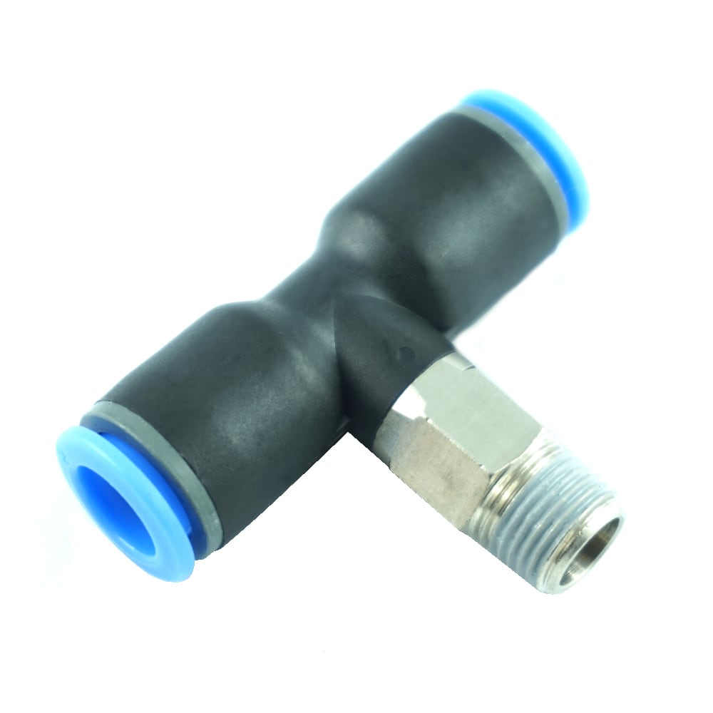 Pneumatische T-Steckverschraubung R1/8" Schlauch-Ø 8 mm für Reifenmontiergeräte