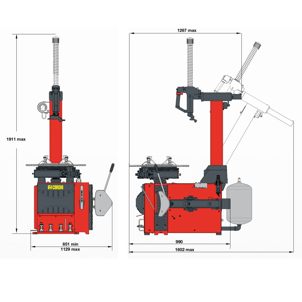Reifenmontiermaschine » Corghi A222 » bis 22"