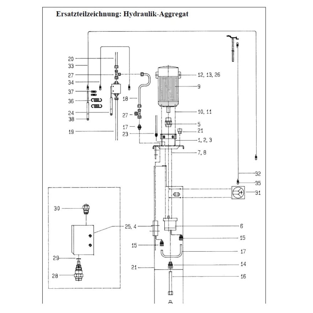Zugfeder für Nussbaum SPL3500, Laser Jack