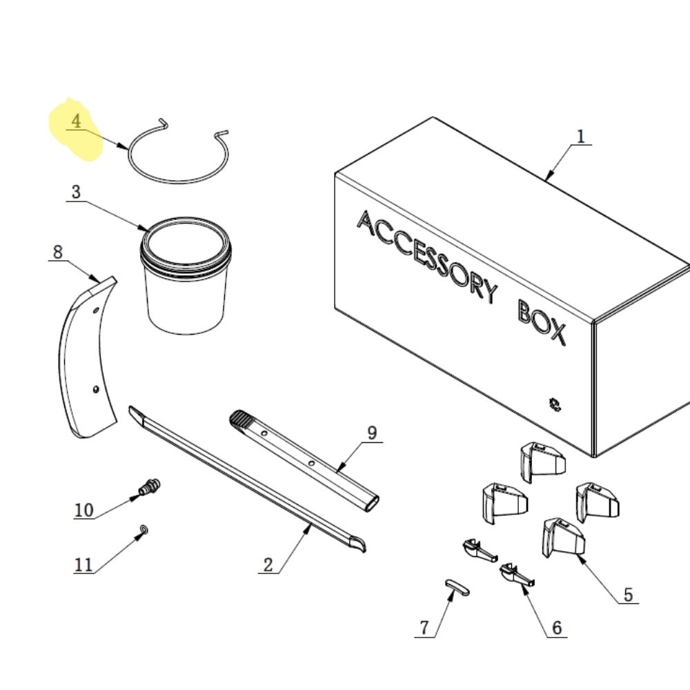 Bracket for paste bucket Bright 810, 870L, 885A, 885C, 885N-M806B | C-54-8000004