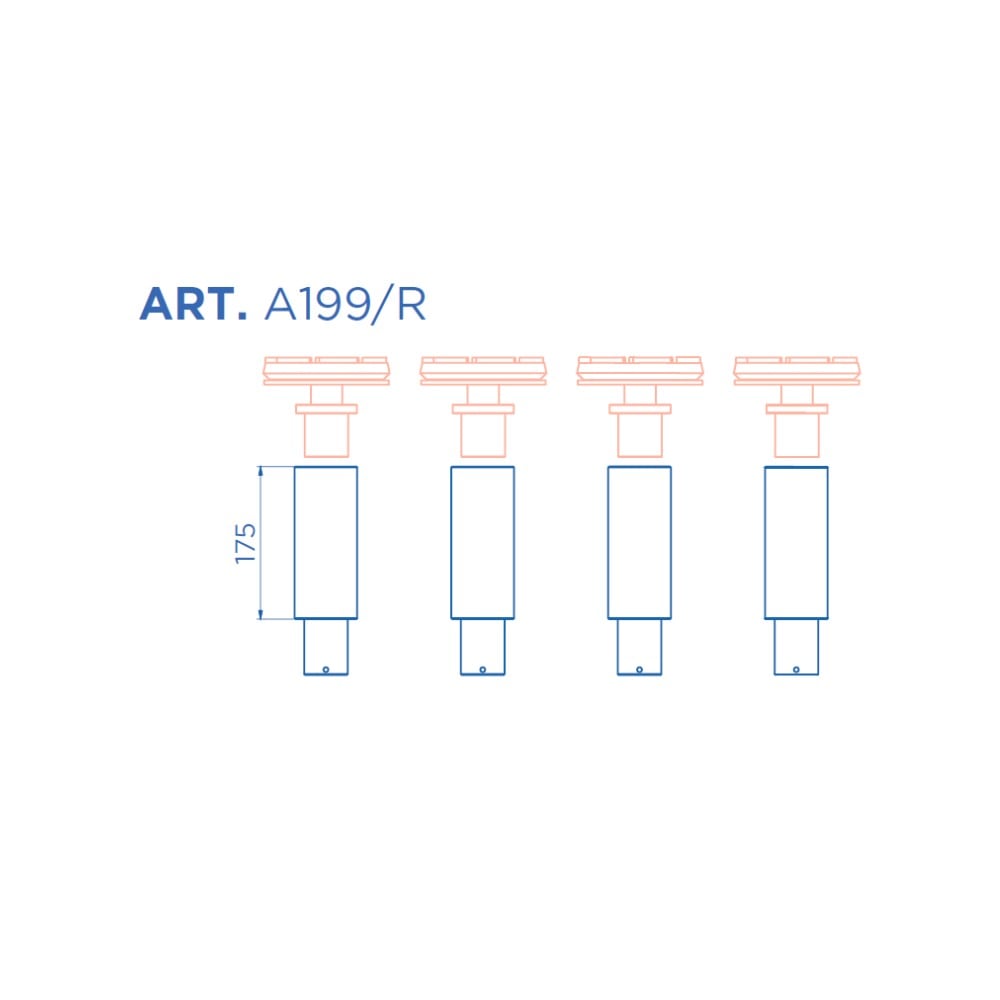 Erhöhung um 175 mm für OMCN 199/ALFA, 199/BETA, 199/R, 199/RL, 199/RX, 199/RY | Set