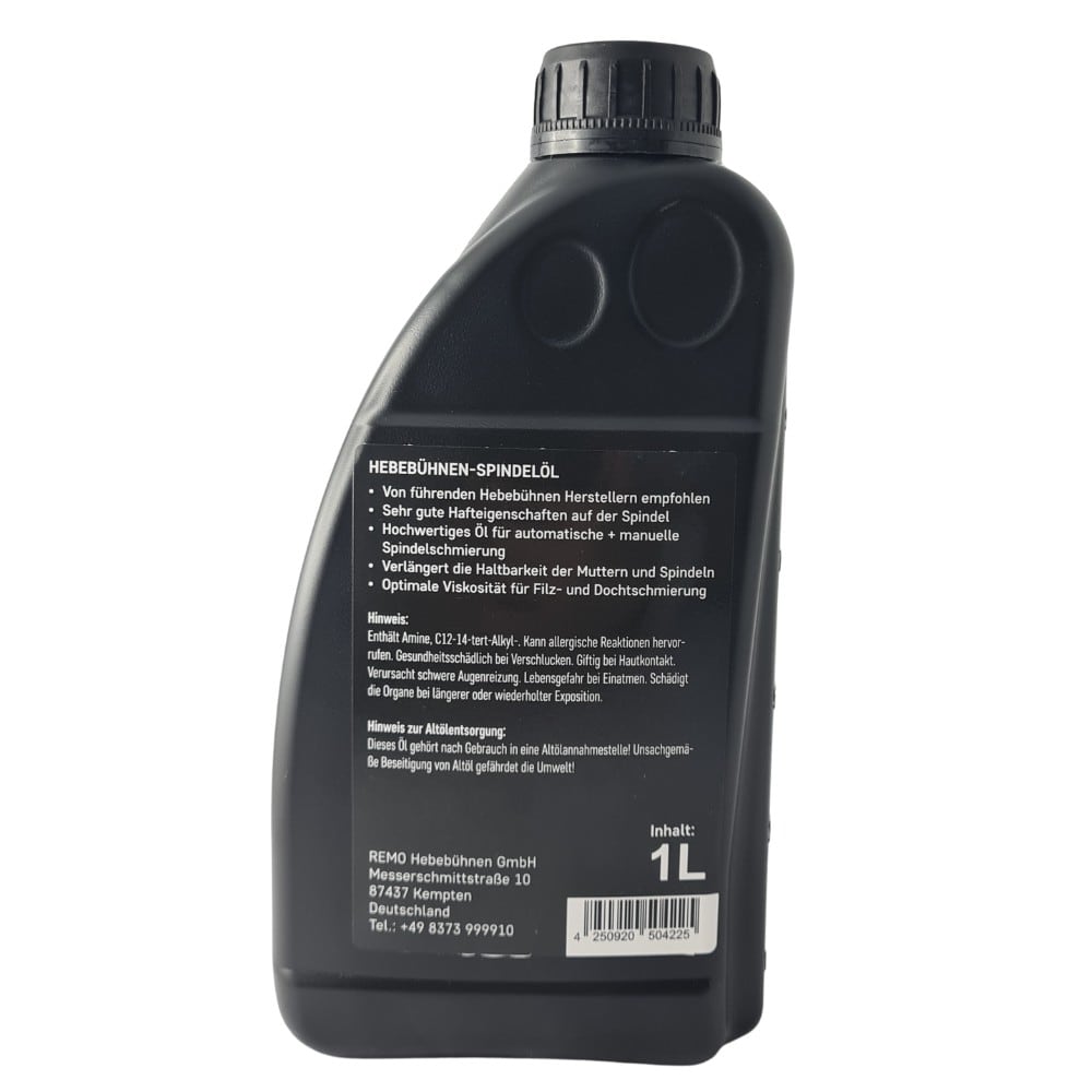 Spindelöl / Hebebühnen Öl für Spindel, 1 Liter, sehr gute Haft- und Schmiereigenschaften