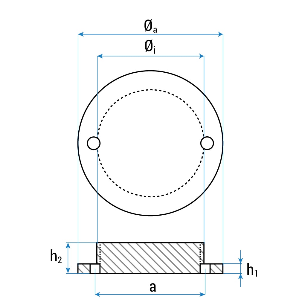 Gummiteller Erhöhung für Nussbaum » Ø120 x 41 mm