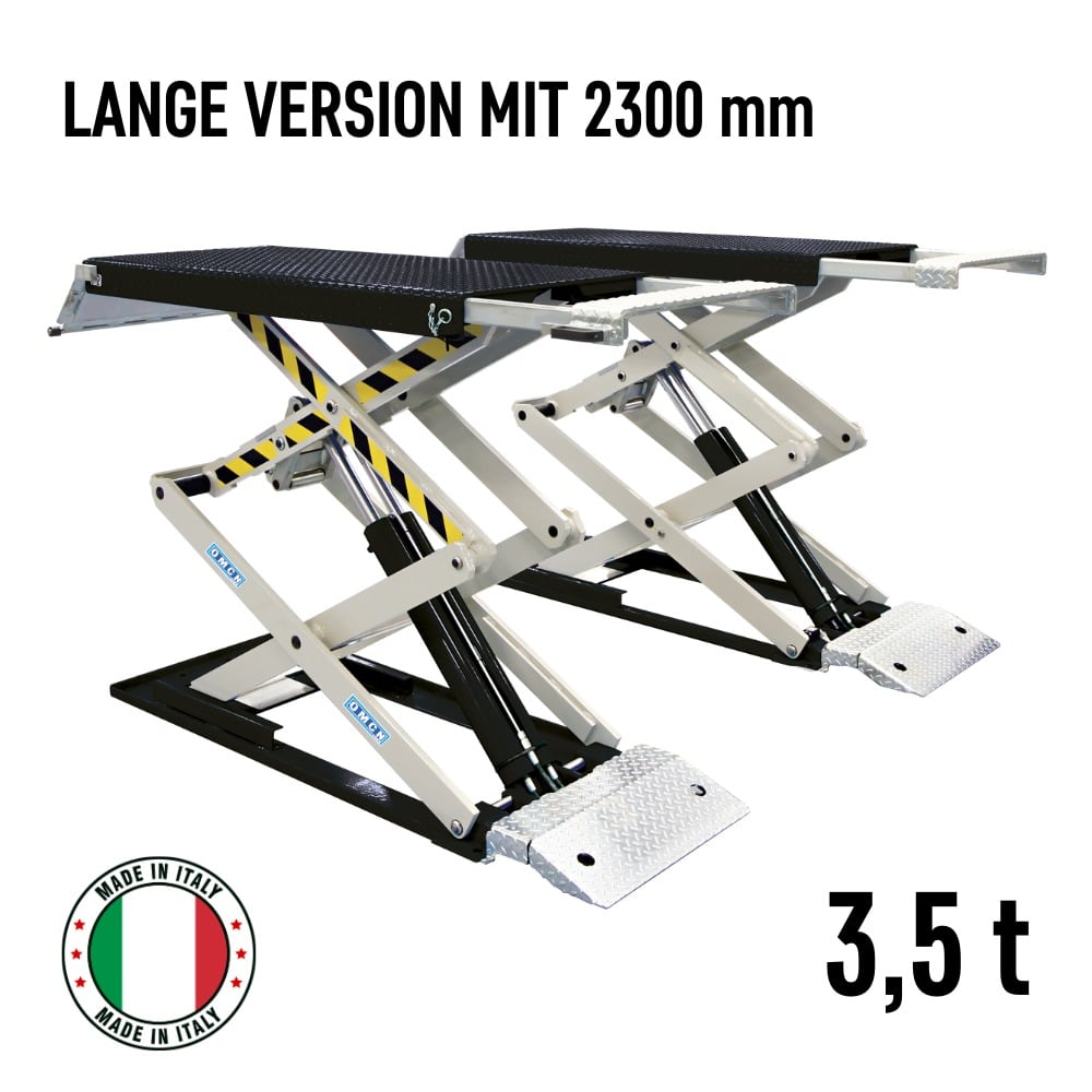 OMCN 719M - XL | 3,5t Doppelscheren-Hebebühne | Unterflur | Lange Ausführung