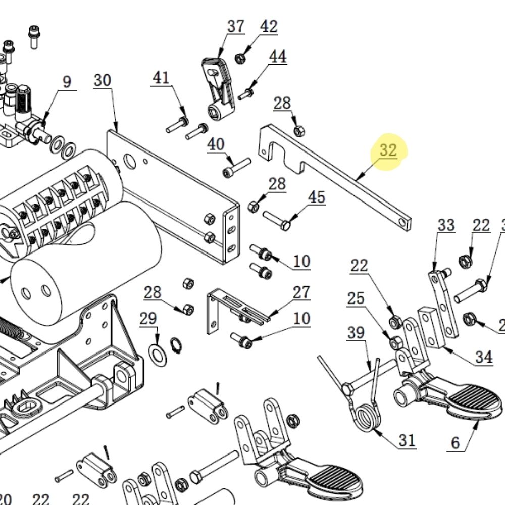 Switch connecting plate tyre changer Bright 885A, 885N, 887A-897 | CT-D-7100002