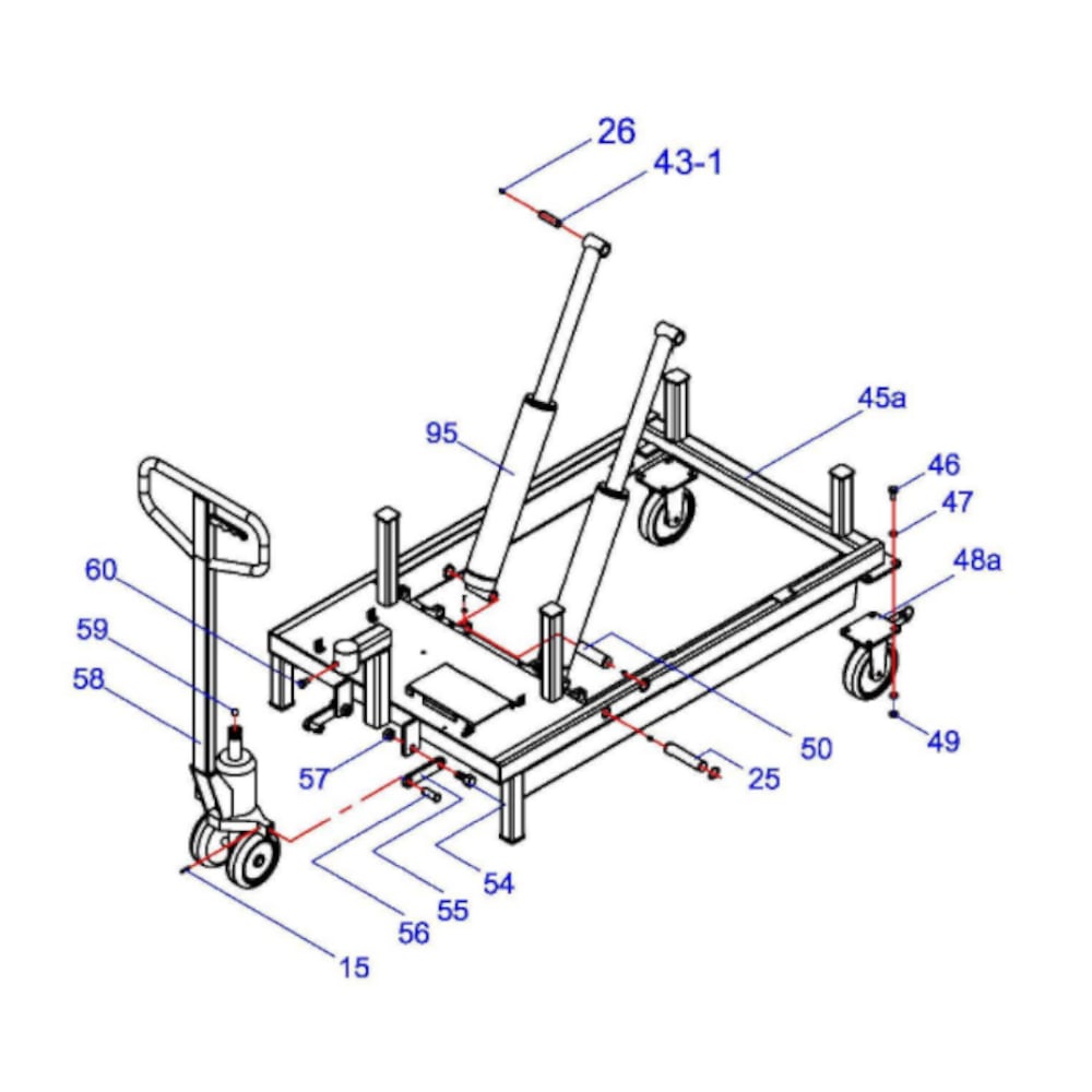 Hydraulikzylinder für Batterielift REMO BL 1500