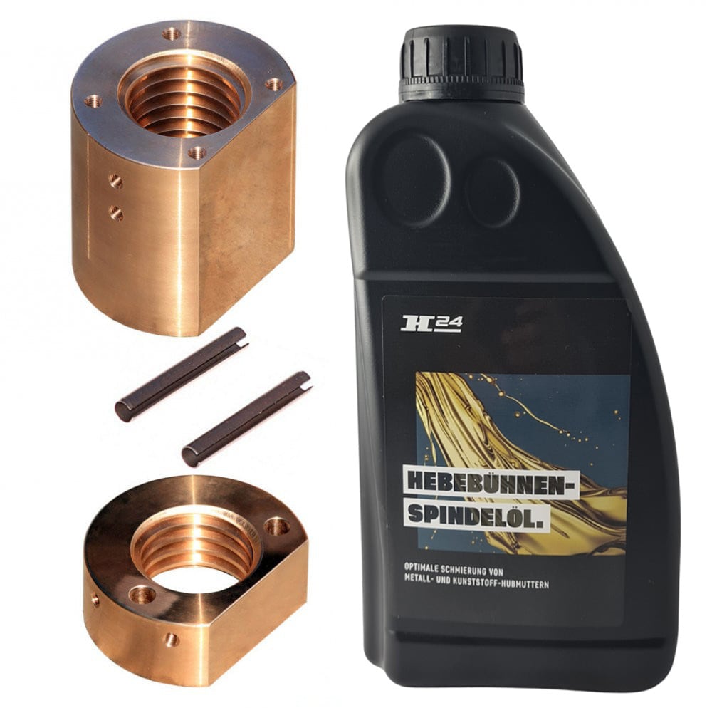 Hubmutter-Paket für Zippo ZO2, ZO3, ZO2/1,2,3,4,5,6 mit TR Ø45x6