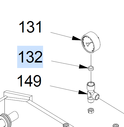 Distanzstück für Manometer OMCN 160
