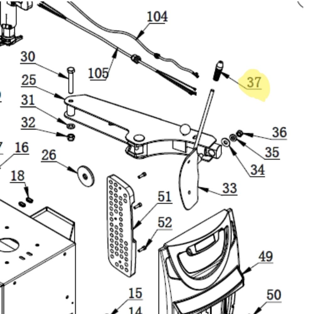 Handle for bead breaker blade for tyre changer Bright 810-M806B | TC-40-1200022
