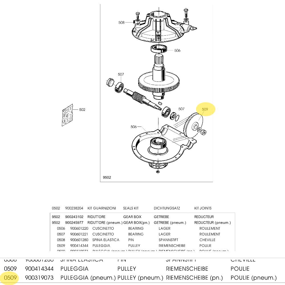 Pulley Corghi A2000, A2005, A2010, A2015, A2020, A2025, A2030, Jolly | 900319073