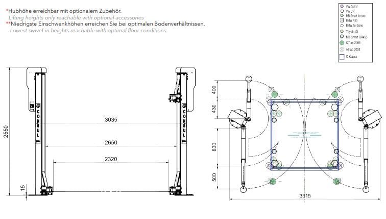 Consul 2.30 EL Premium, 3,0t Tragkraft, barrierefrei