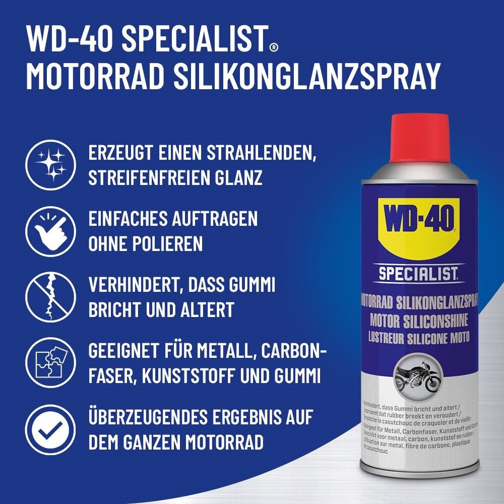 WD-40® Specialist Motorrad Silikonglanzspray » 400 ml