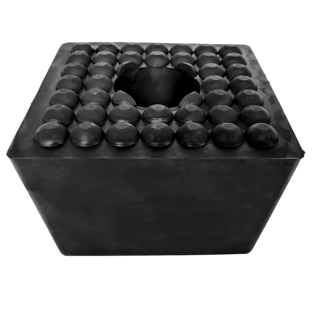 Gummiklotz für Slift Hebebühnen » oben: 120 x 120 mm, unten: 100 x 100 mm, Höhe: 80 mm