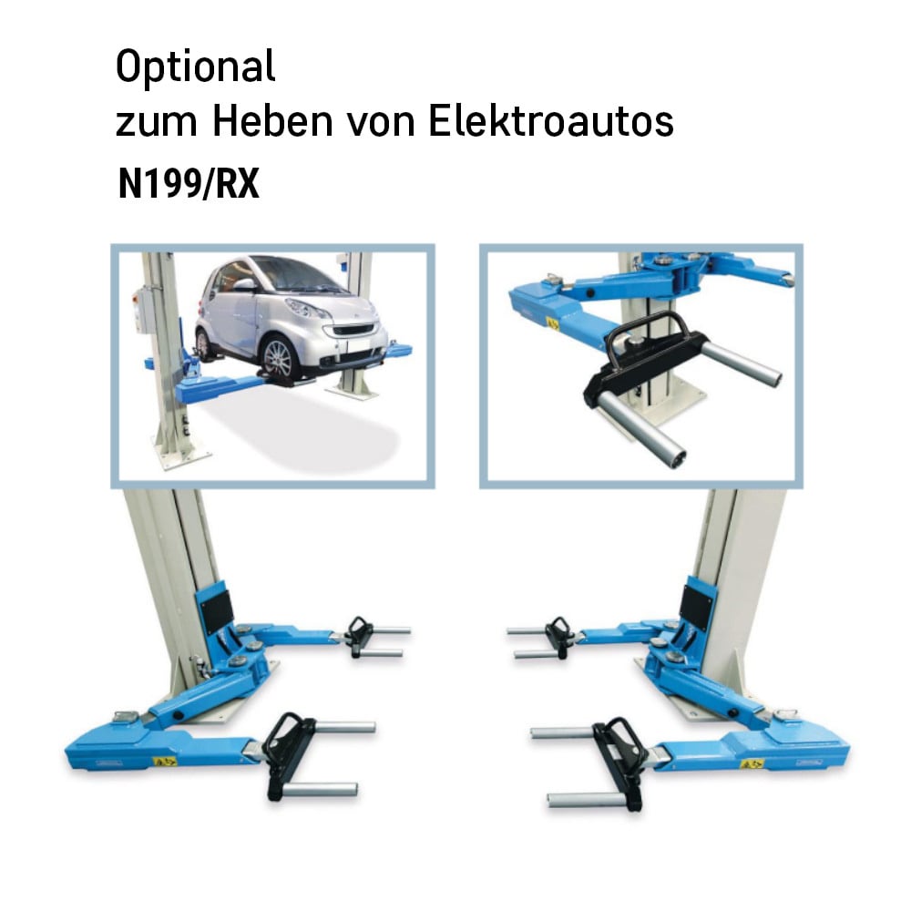 OMCN 199/RX » 5,5t » 2-Säulen-Hebebühne mit Doppelgelenk-Tragarme