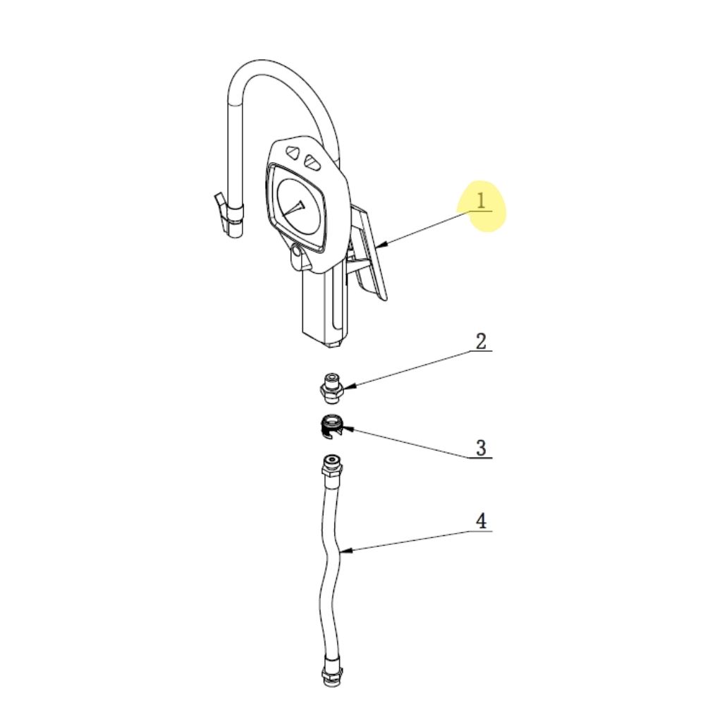 Air inflator gun for tyre changer Bright 887N, 889N | CT-P-4000001