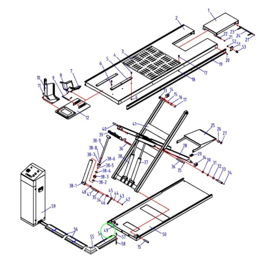 Ölfreies Lager für TRUSTERS / REMO POWERLIFT600LL