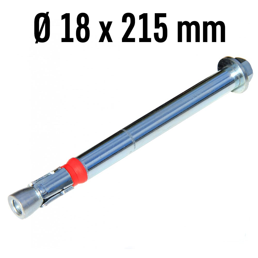 Schlaganker für Hebebühne, Ø18 mm x 215 mm lang, Fixanker / Schwerlastanker / Dübel