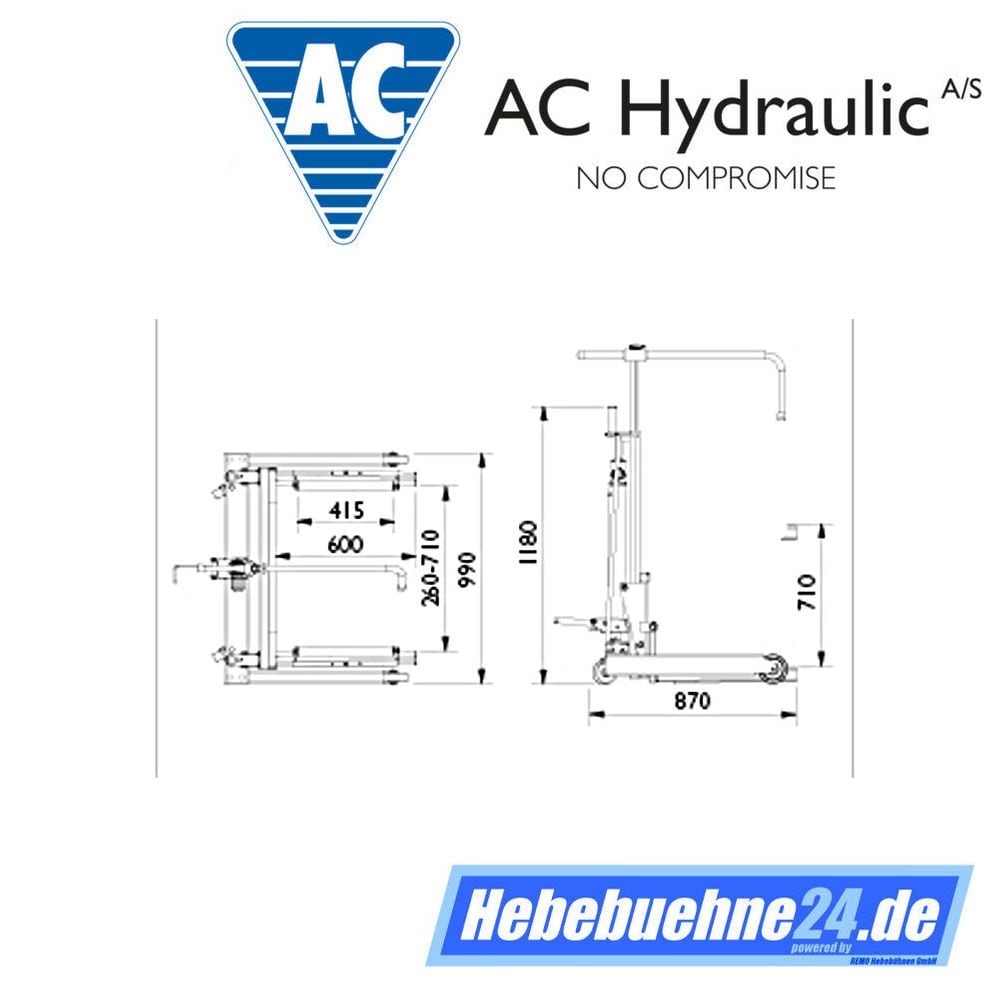Radmontagegerät mit 500 kg » AC Hydraulic WTA 500