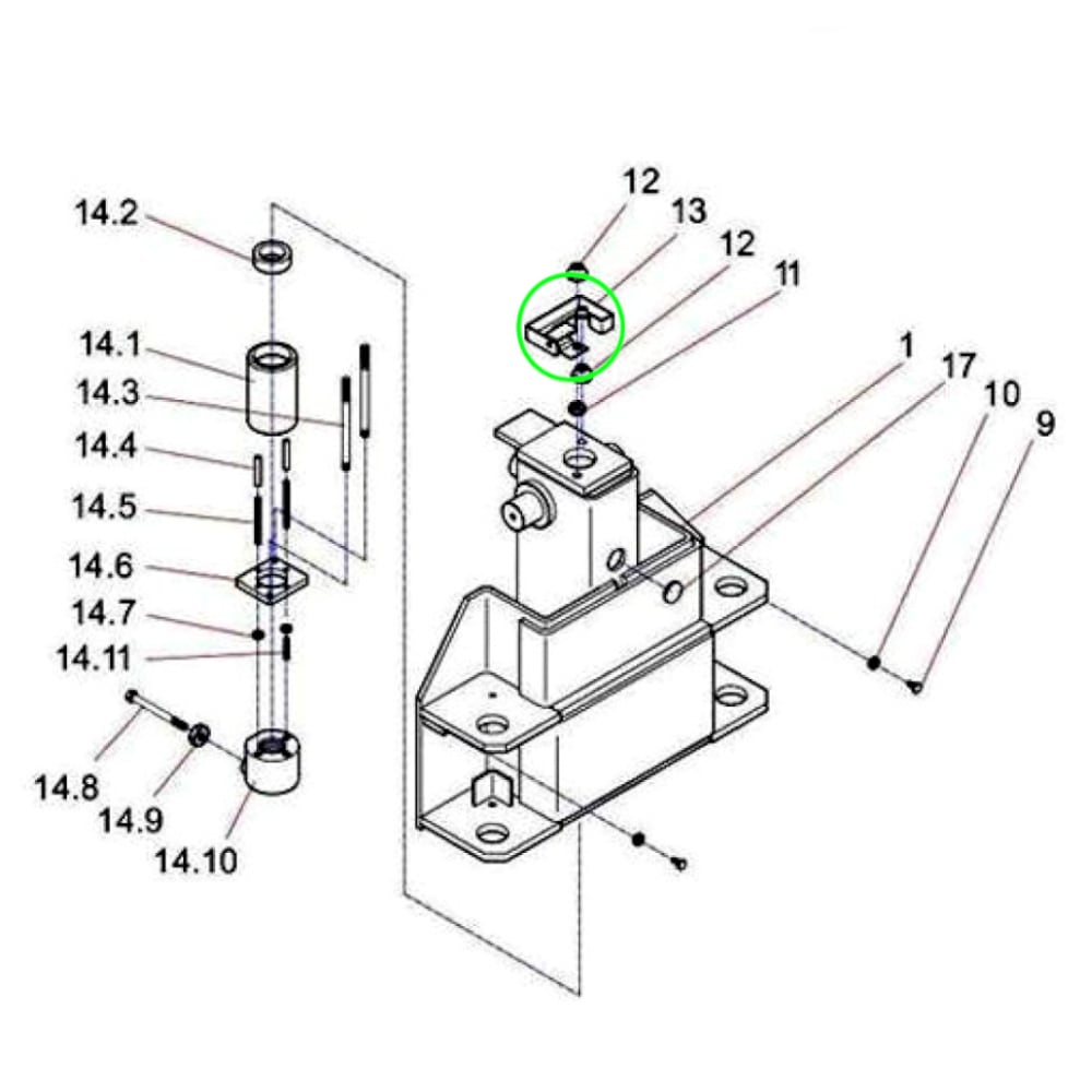Ölwanne mit Schmierfilz für MAHA Econlift 5001 und Mapower Lift 3,5t