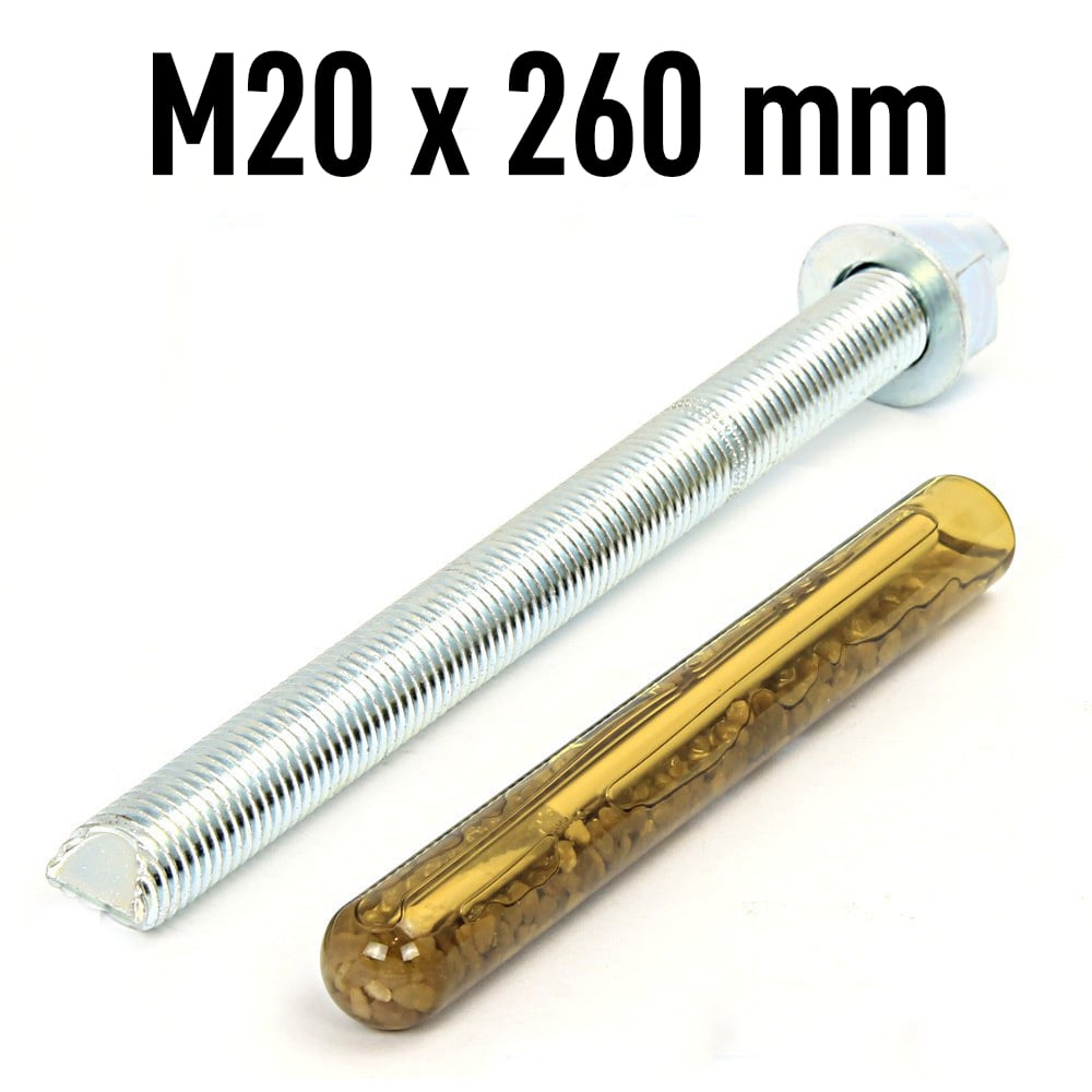 Klebeanker für Hebebühnen mit M20mm x 260mm Länge