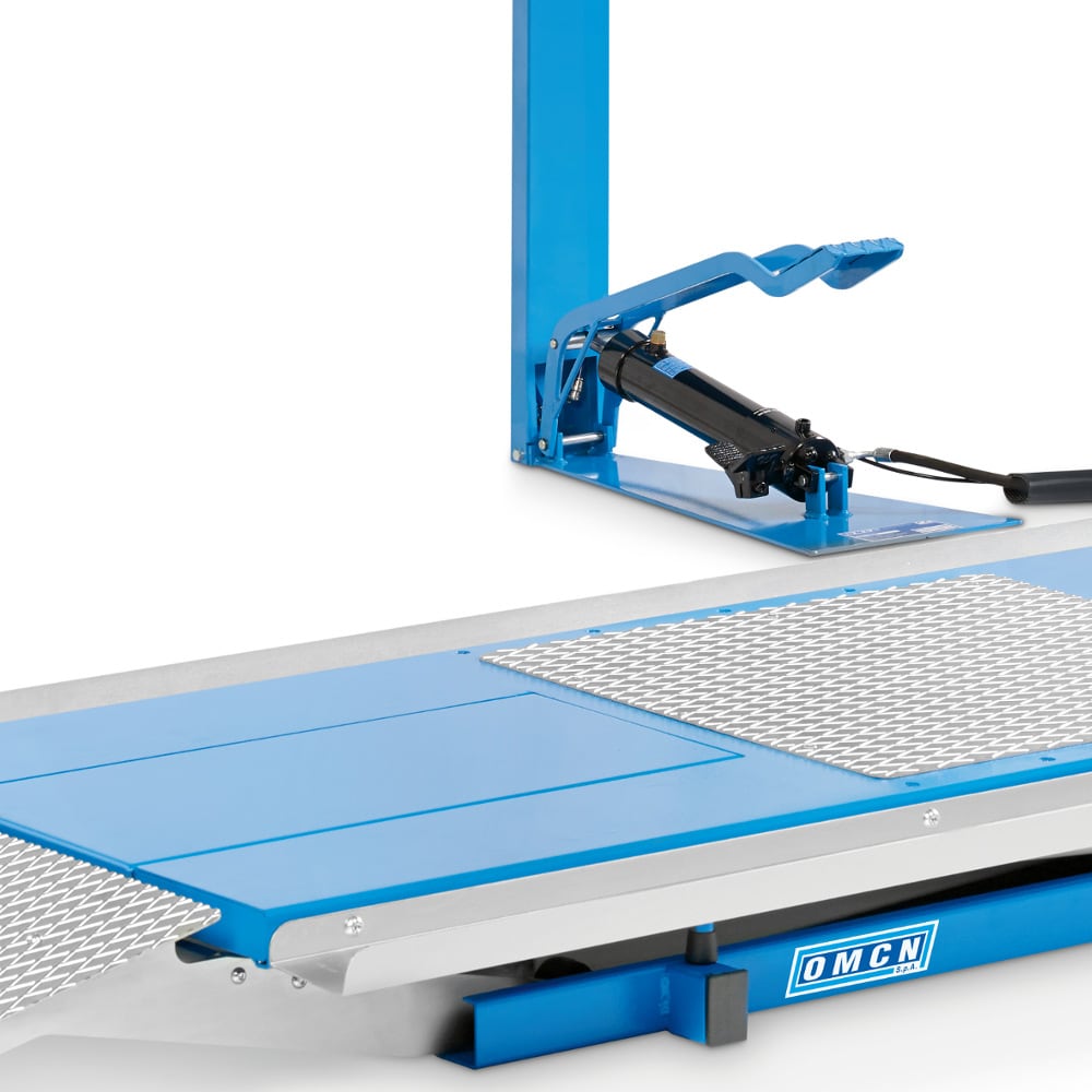 OMCN 196/P mit 500 kg Tragkraft, Fußpumpe, pneumatische Entriegelung