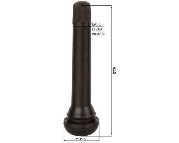 Gummiventile TR418 DIN7780 mit Kunststoffkappe - 100 Stück